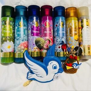 Disney Princess Perfume Set with Bluebird coin purse & hand sanitizer holder